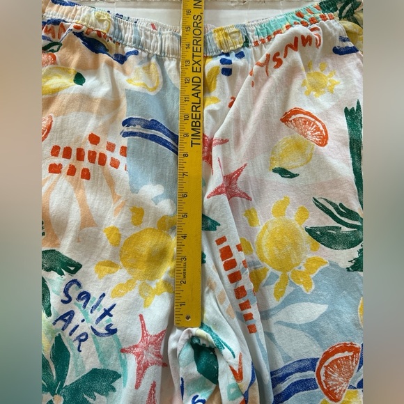 Sonoma Women’s Oversized Plus Size 1X Wide Leg Cropped Linen Blend Pants Pull On - Picture 8 of 10